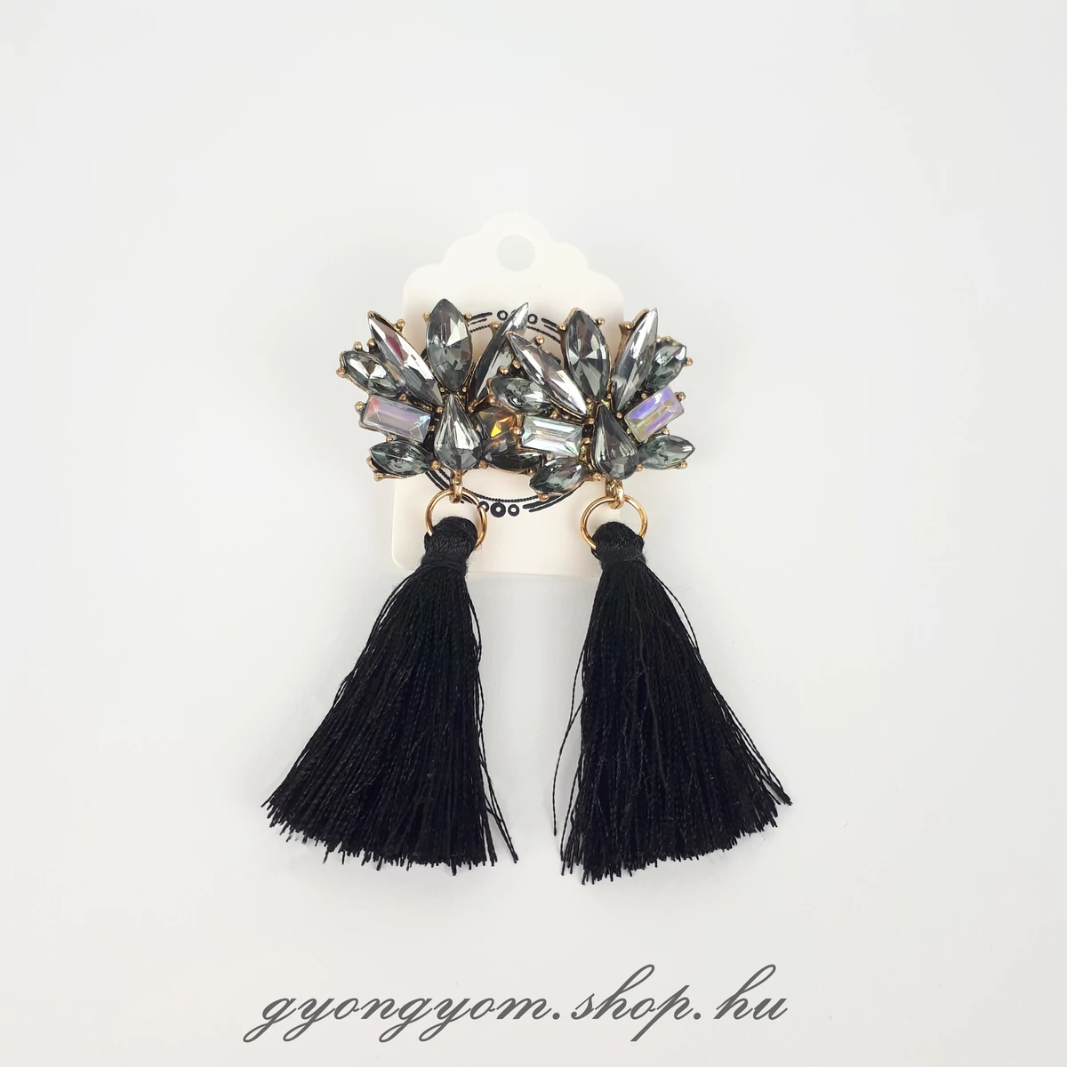 Elina fekete köves fülbevaló