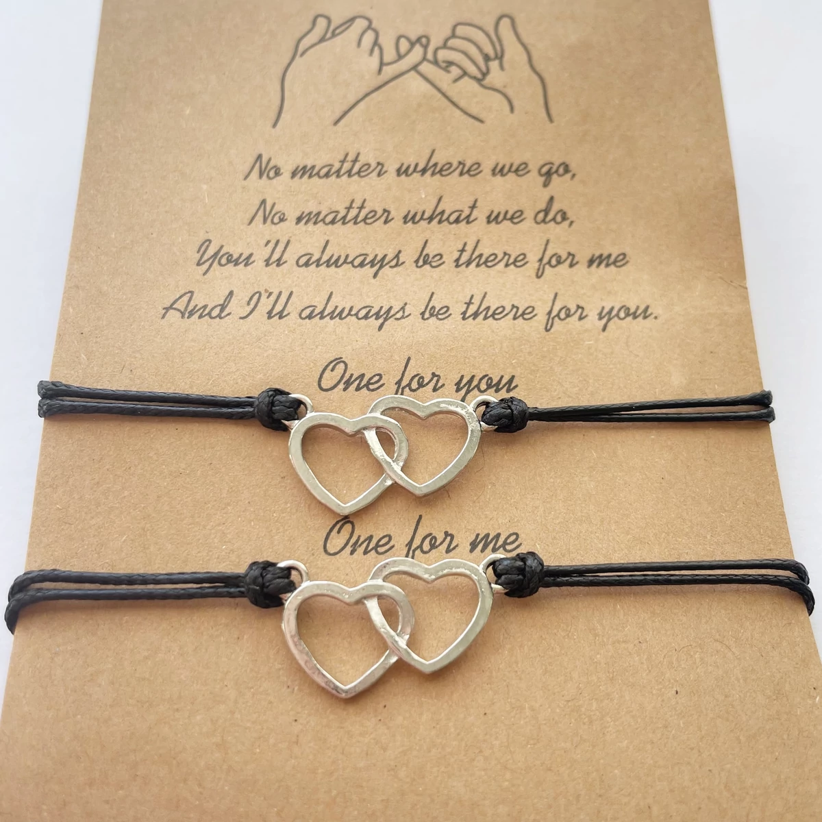 Heart to heart szíves közös karkötő szett