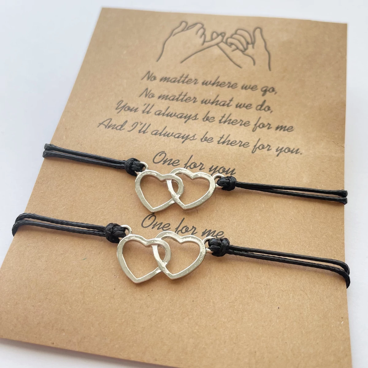 Heart to heart szíves közös karkötő szett