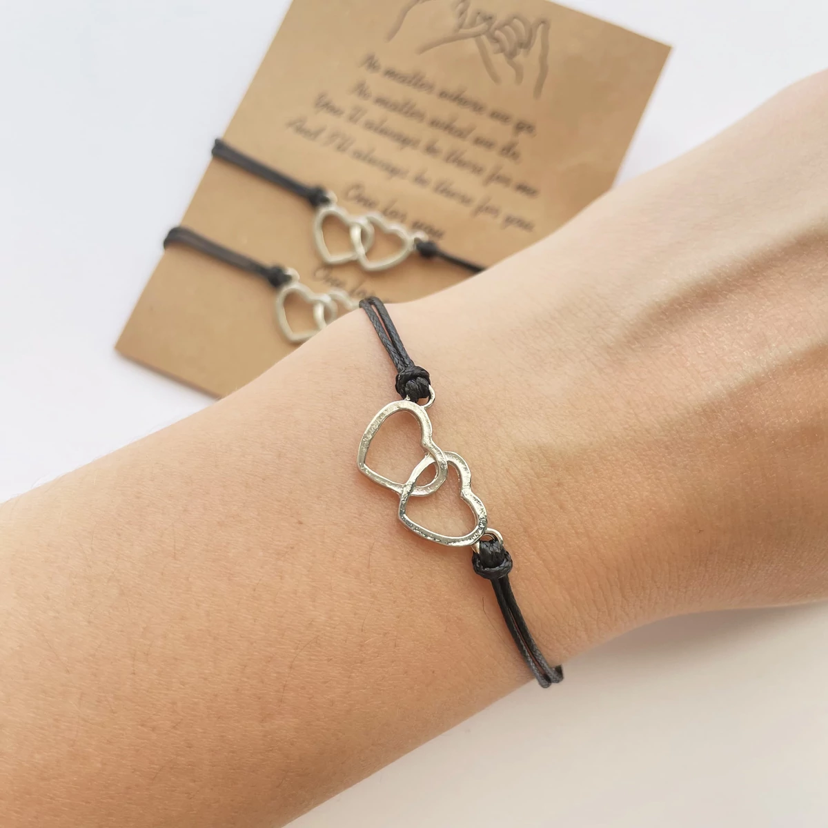 Heart to heart szíves közös karkötő szett