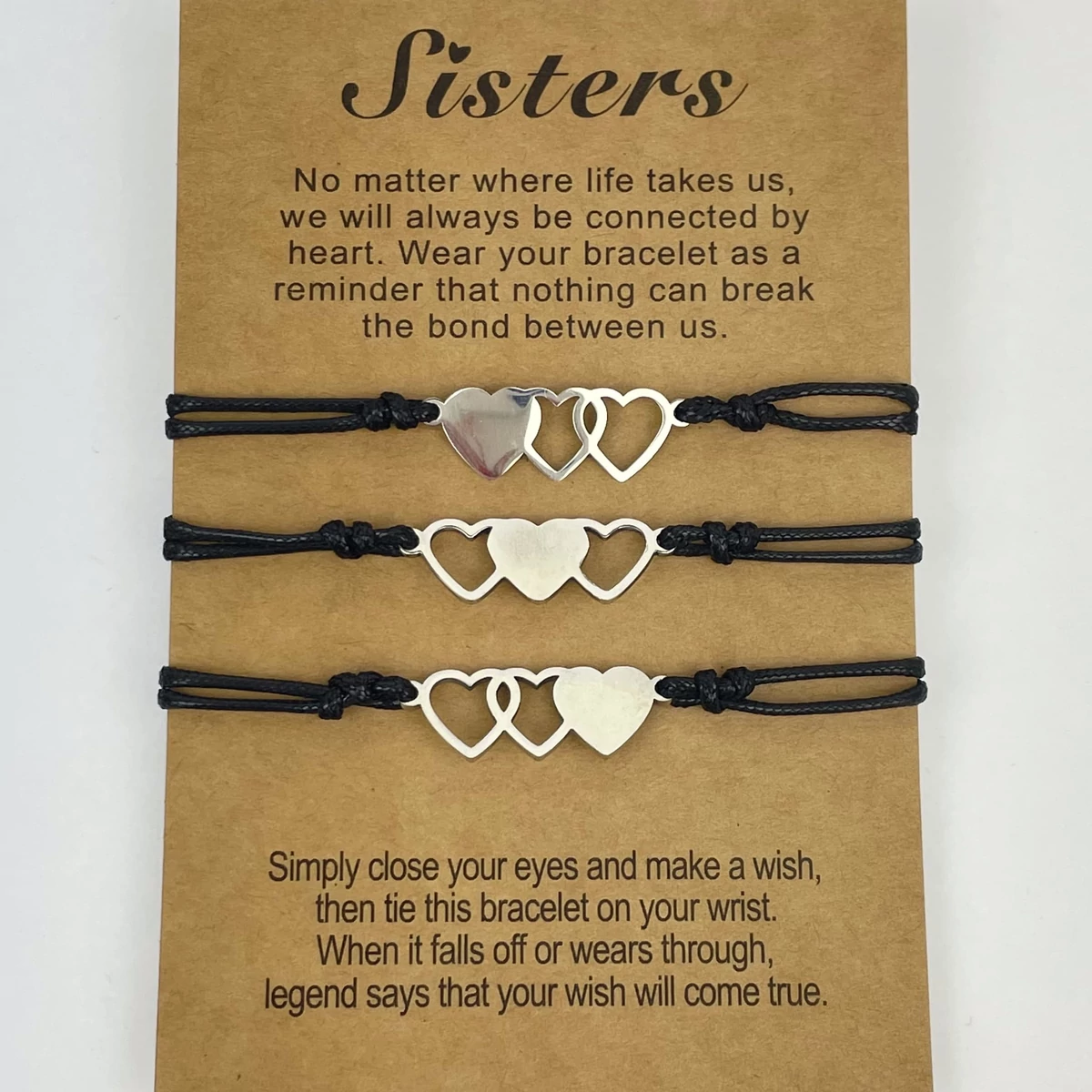 Sisters szíves karkötő szett