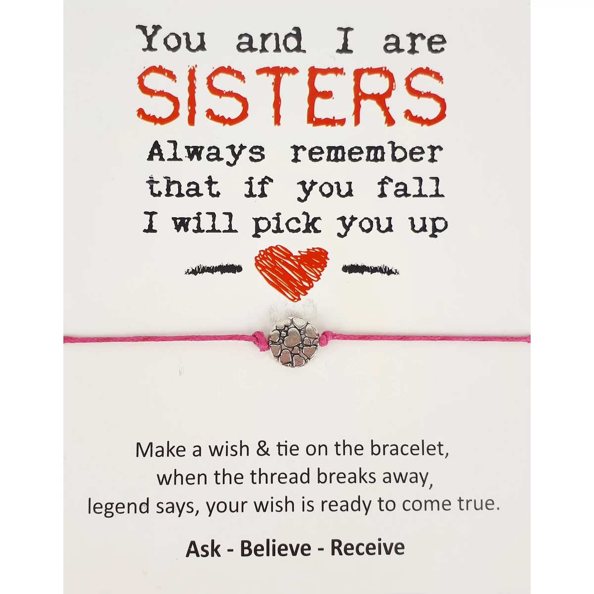 Sisters rózsaszín barátság karkötő
