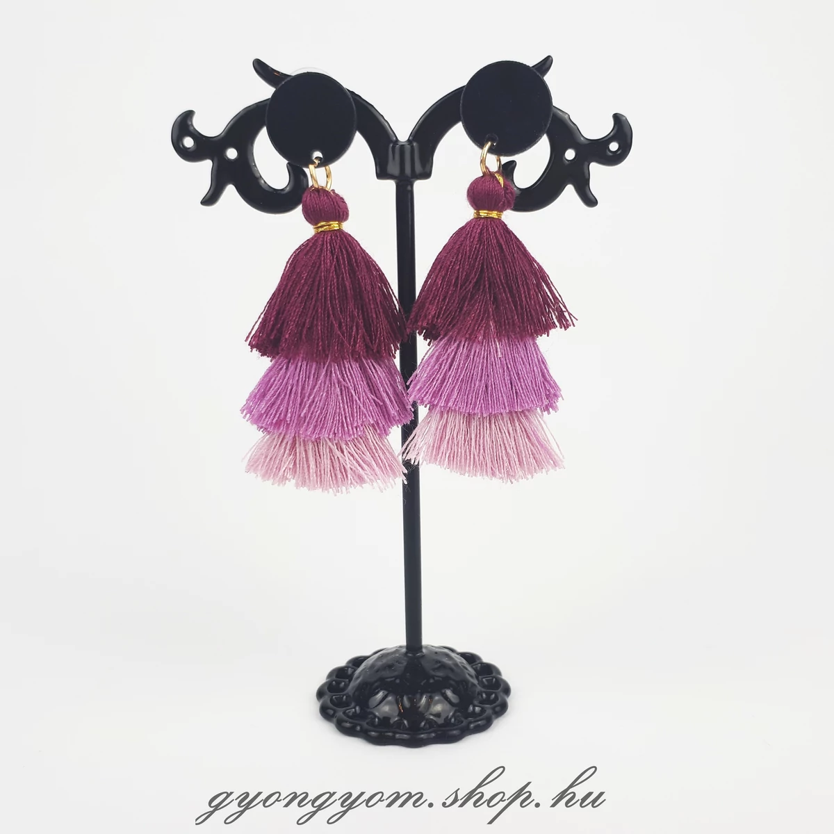 Molli lila rojtos fülbevaló