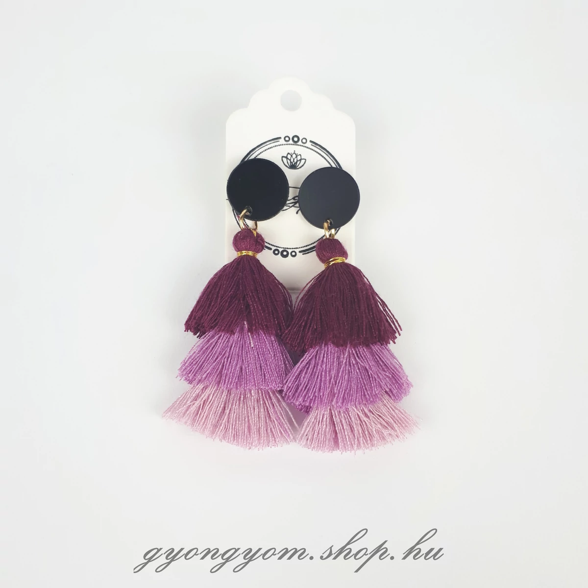 Molli lila rojtos fülbevaló