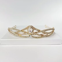 Liliana arany köves menyasszonyi tiara