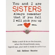 Sisters rózsaszín barátság karkötő